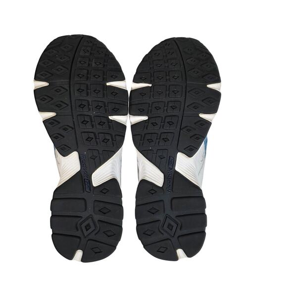 Reebok White Leather Women's 8 Athletic Shoes Blue Accents RB 409PYE Sneakers - Picture 7 of 10